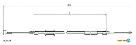 Трос тормозной FIAT Jumper III all 40RH-LH06-/Ducato III all MaxiRH-LH06-/Boxer III all 40 ADRIAUTO 11.0218.2