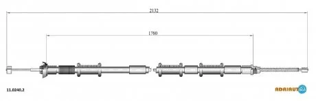 Трос тормозной FIAT Doblo Maxi Combi all 3/05- ADRIAUTO 11.0240.2 (фото 1)