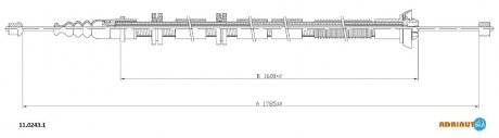 Трос зупиночних гальм ADRIAUTO 11.0243.1