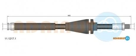 FIAT Шланг тормозной пер Panda 03- ADRIAUTO 11.1217.1