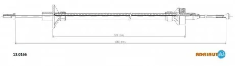 Трос зчеплення FORD FIESTA III (GFJ) 1989/01-1997/01 ADRIAUTO 13.0166