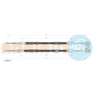 Тросик гальма стоянки ADRIAUTO 13.0215.1 (фото 1)