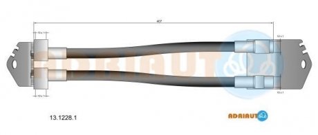 FORD Шланг тормозной зад. внут. (лев/прав) Transit 00- ADRIAUTO 13.1228.1 (фото 1)
