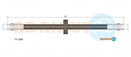 Фото 1 - ford торм.шланг задн. внутр. focus 98- ADRIAUTO 13.1284 FORD Торм.шланг задн. внутр. Focus 98- ADRIAUTO 13.1284 (фото 1)