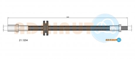 LADA Шланг тормозной передн. 2108-09 ADRIAUTO 21.1204 (фото 1)