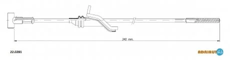 MAZDA Трос ручн.тормоза задн.Mazda 3 1.6/2.0 04- ADRIAUTO 22.0281