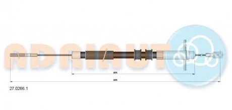 DB Трос ручного торм задн.прав.G W463 ADRIAUTO 27.0266.1