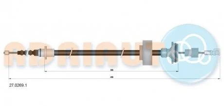 DB Трос ручного тормоза задн. лев. S-KLASS W221 ADRIAUTO 27.0269.1