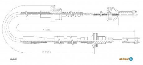 Тросик зчеплення ADRIAUTO 28.0109