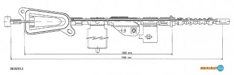 Трос ручного тормоза ADRIAUTO 2802231