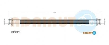 NISSAN Шланг тормозной зад. Primera P11 -01 (бараб. торм.) ADRIAUTO 28.1207.1