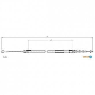 Тросик стояночного тормоза ADRIAUTO 33.0289