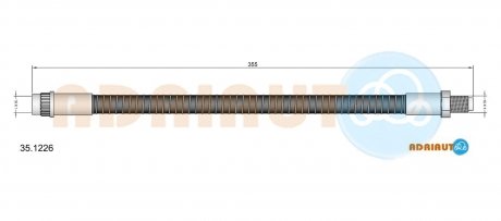 CITROEN Торм.шланг передн.Saxo,Peugeot 106 (-ABS) ADRIAUTO 35.1226 (фото 1)