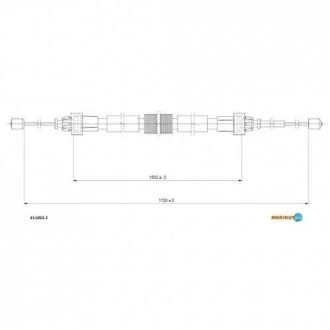 Трос ручного тормоза Renault Duster задний правый/левый ADRIAUTO 41.0201.2
