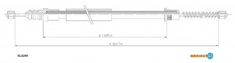 Тросик стояночного тормоза ADRIAUTO 41.0249 (фото 1)