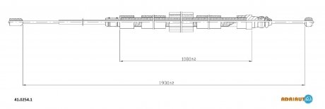 Трос ручного гальма ADRIAUTO 4102541 (фото 1)