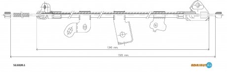 Трос ручного тормоза ADRIAUTO 5202201 (фото 1)