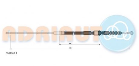 VW трос ручного гальма SEAT IBIZA 1.0/1.6 17- ADRIAUTO 55.0243.1 (фото 1)