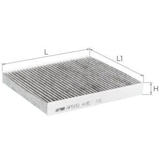 Фільтр салону HONDA CIVIC 92-01 вугільний Alpha Filter AF5151a