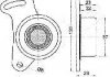 Ролик натяжний паска ГРМ Hyundai/Mitsubishi Galant/Pajero 2.4D/2.5D 81- ASHIKA 45-05-500 (фото 2)