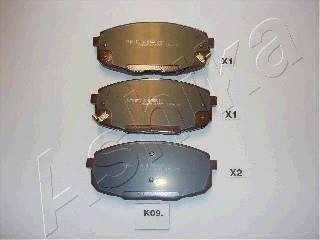Комплект тормозных колодок, дисковый тормоз ASHIKA 50-K0-009 (фото 1)
