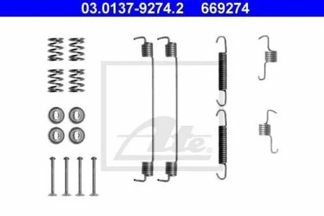 Комплектующие, тормозная колодка ATE 03.0137-9274.2
