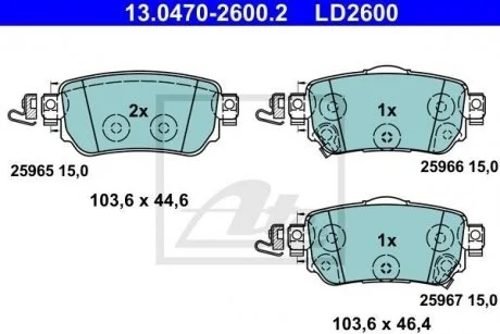 KLOCKI HAM CERAMIC ATE 13.0470-2600.2