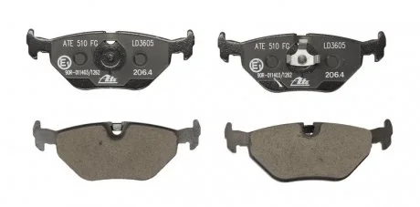 Комплект гальмівних колодок, дискове гальмо ATE 13.0470-3605.2
