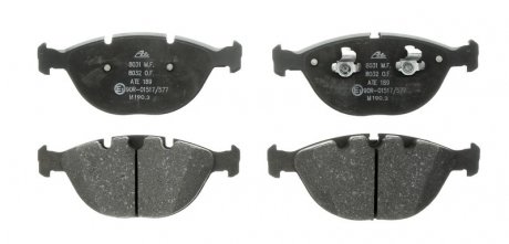Комплект тормозных колодок, дисковый тормоз ATE 13.0470-7210.2