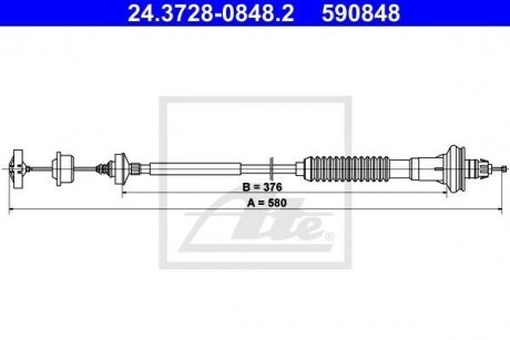 Трос гальмівний ATE 24372808482