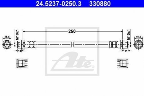 Тормозной шланг ATE 24.5237-0250.3