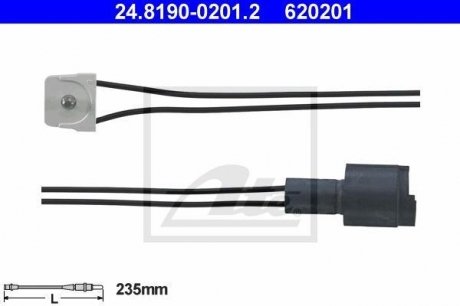 Датчик износа тормозных колодок ATE 24819002012