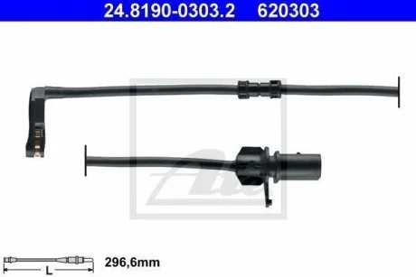 Сигнализатор, износ тормозных колодок ATE 24.8190-0303.2 (фото 1)