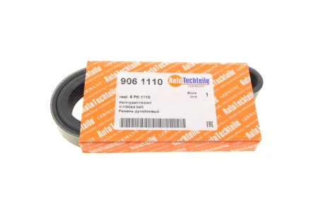 Ремень ручейковый Fiat Scudo/Citroen Berlingo/Peugeot Partner 1.9D/TD (6РК1110) AUTOTECHTEILE 906 1110