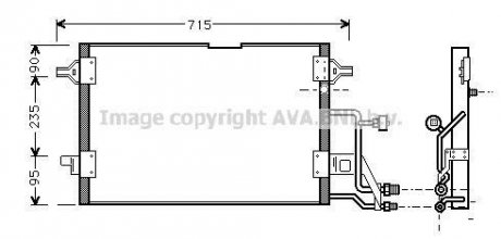 AUDI A4 10/94-9/00 Радиатор кондиционера [OE. 8D0.260.403 C] AVA COOLING AI 5116