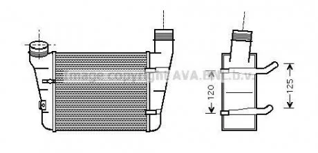 AI-A4 00-интеркулер 1.9TDi (±A±AC), 2.0TDi 103kW [OE. 8E0145805F / S] AVA COOLING AIA4221