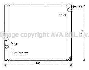 Радіатор, Система охолодження двигуна AVA COOLING AUA2207