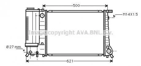 BMW 3-Serie(4)H/AC 87- AVA COOLING BW 2083 (фото 1)