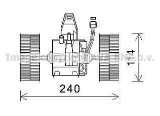 Електродвигун, вентиляція салону AVA COOLING BW8491 (фото 1)