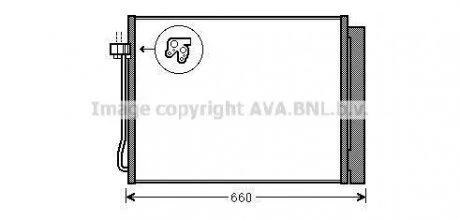 Радиатор кондиционера BMW X5 E70 (07-) BW5377D (AVA) AVA COOLING BWA5377D