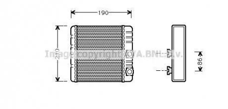 Теплообменник, отопление салона AVA COOLING BWA6211