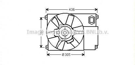 CN Jumper 1.9 TD 94- Вентилятор AVA COOLING CN 7541 (фото 1)