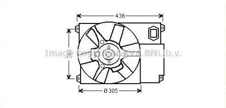 CN Jumper 1.9 TD 94- Вентилятор AVA COOLING CN 7541
