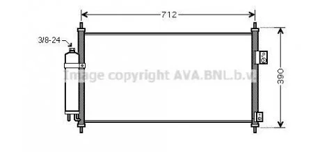 Конденсор кондиционера X-TRAIL 20i/25i MT/AT 01- (AVA) AVA COOLING DN5263D