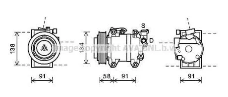 Компресор кондицiонера AVA COOLING DNK344 (фото 1)
