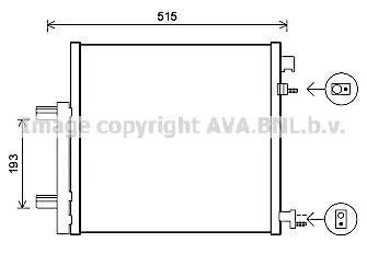 Радиатор кондиционера AVA COOLING DWA 5140D