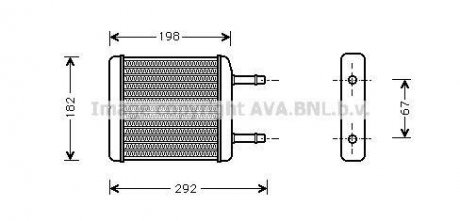 Радіатор обігрівача DAEW MATIZ 0.8 MT/AT 98-(AVA) AVA COOLING DWA6024