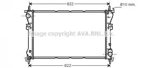 Радіатор охолодження двигуна TRANSIT VII 20TD MT 00- (Ava) AVA COOLING FD2320