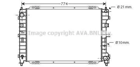 Радіатор, Система охолодження двигуна AVA COOLING FD2375 (фото 1)