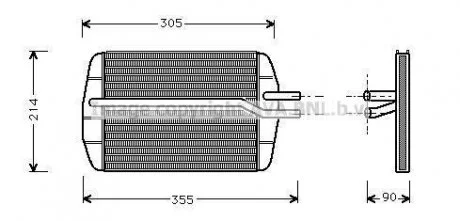 Теплообменник, отопление салона AVA COOLING FD6216